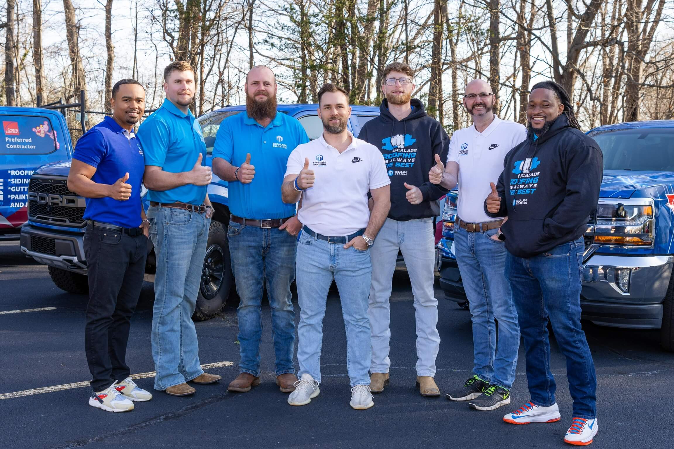 escalade roofing team photo clemmons nc