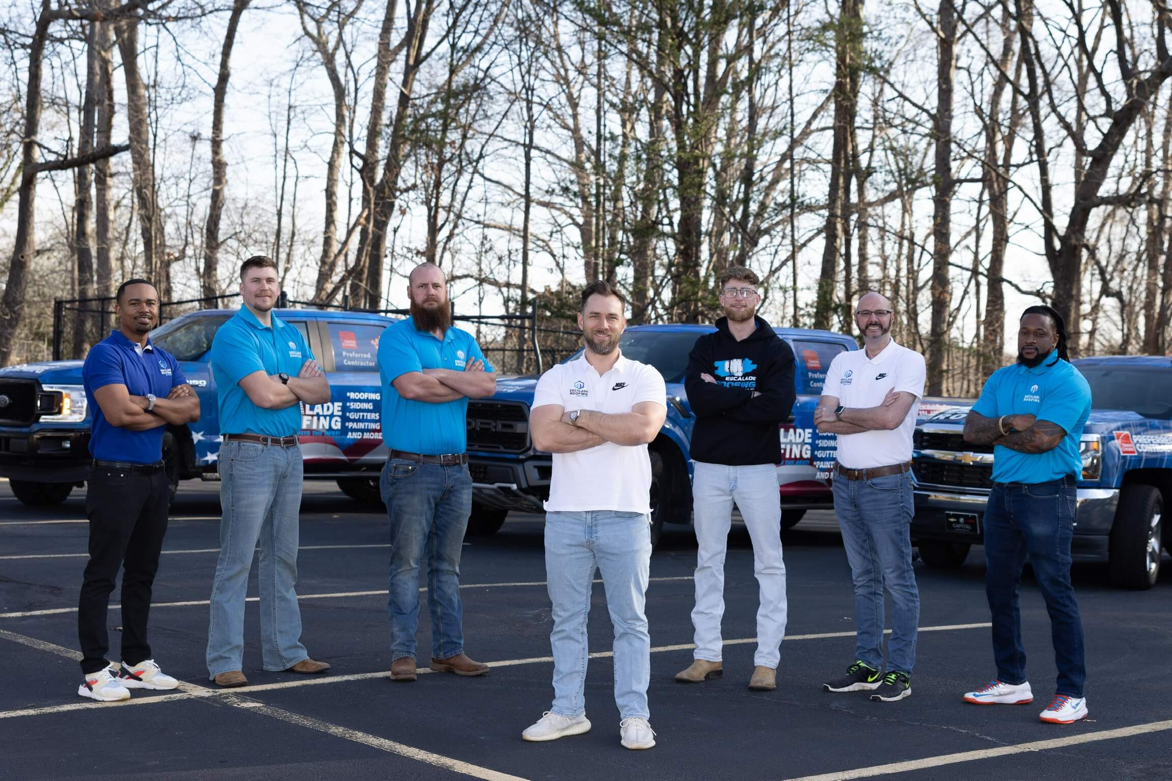 escalade roofing professional roofers team picture greensboro, nc